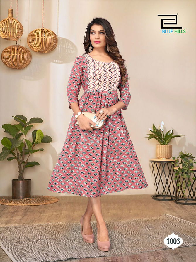 Blue Hills Happiness Feeding Wear Wholesale Designer Kurtis Catalog